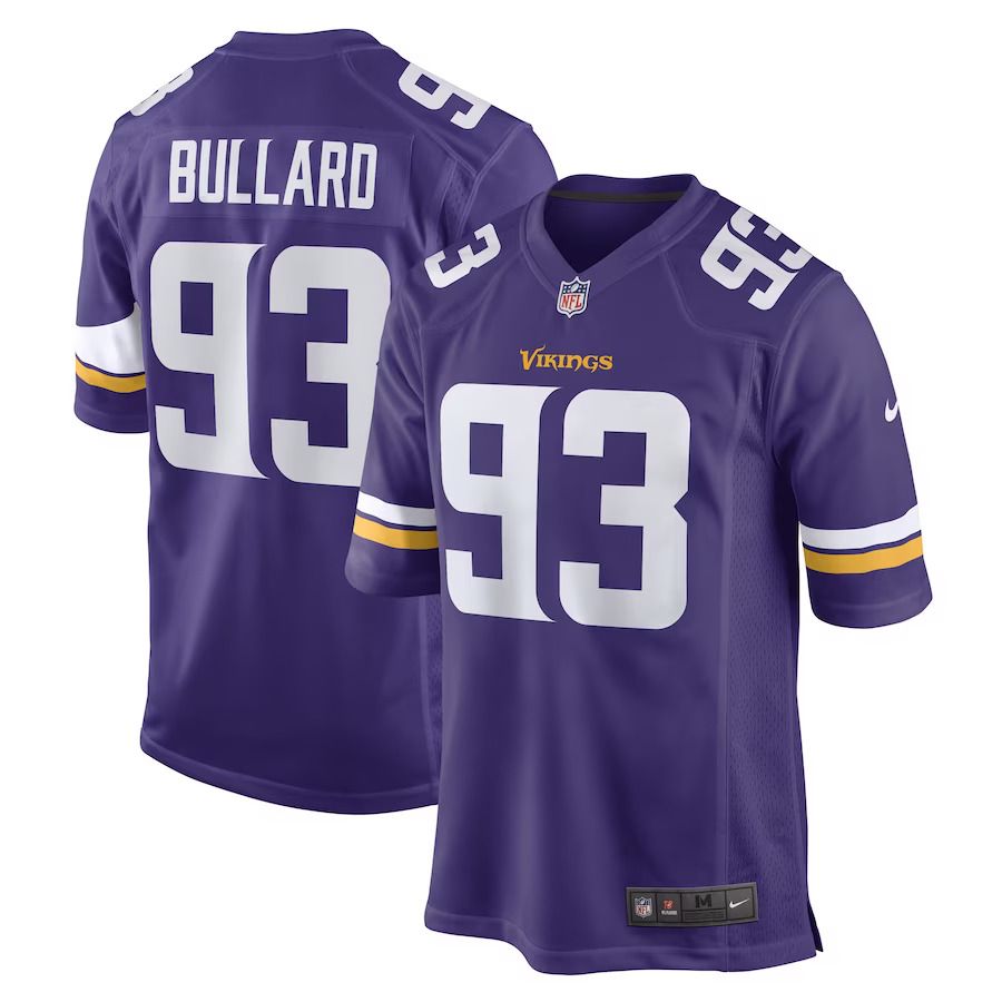 Men Minnesota Vikings 93 Jonathan Bullard Nike Purple Game Player NFL Jersey